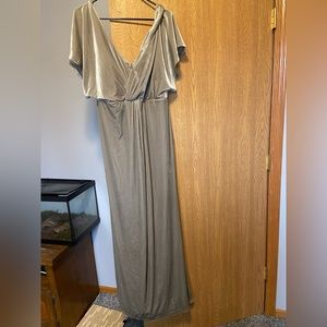 Revelry Velvet Bridesmaid Dress- Sage Green